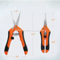 Professional garden direct shear Stainless Steel orange Elbow Straight Head Sharp Blade garden tree pruner